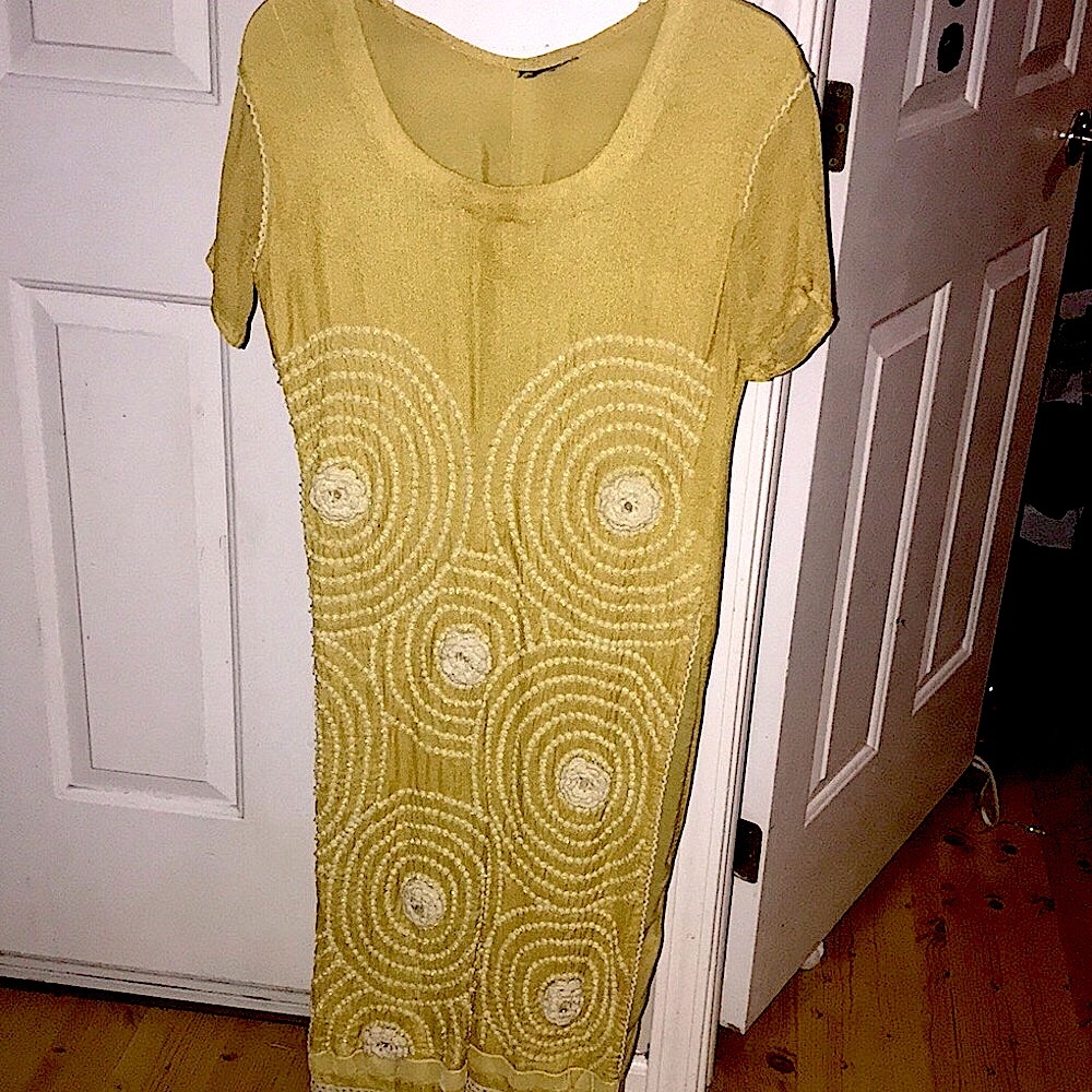 Yellow dress top. Silky ish material